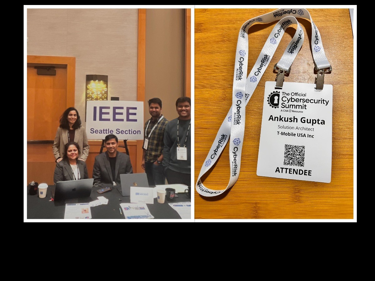 Ankush Gupta conference presentation on AI security and enterprise architecture to audience 2026